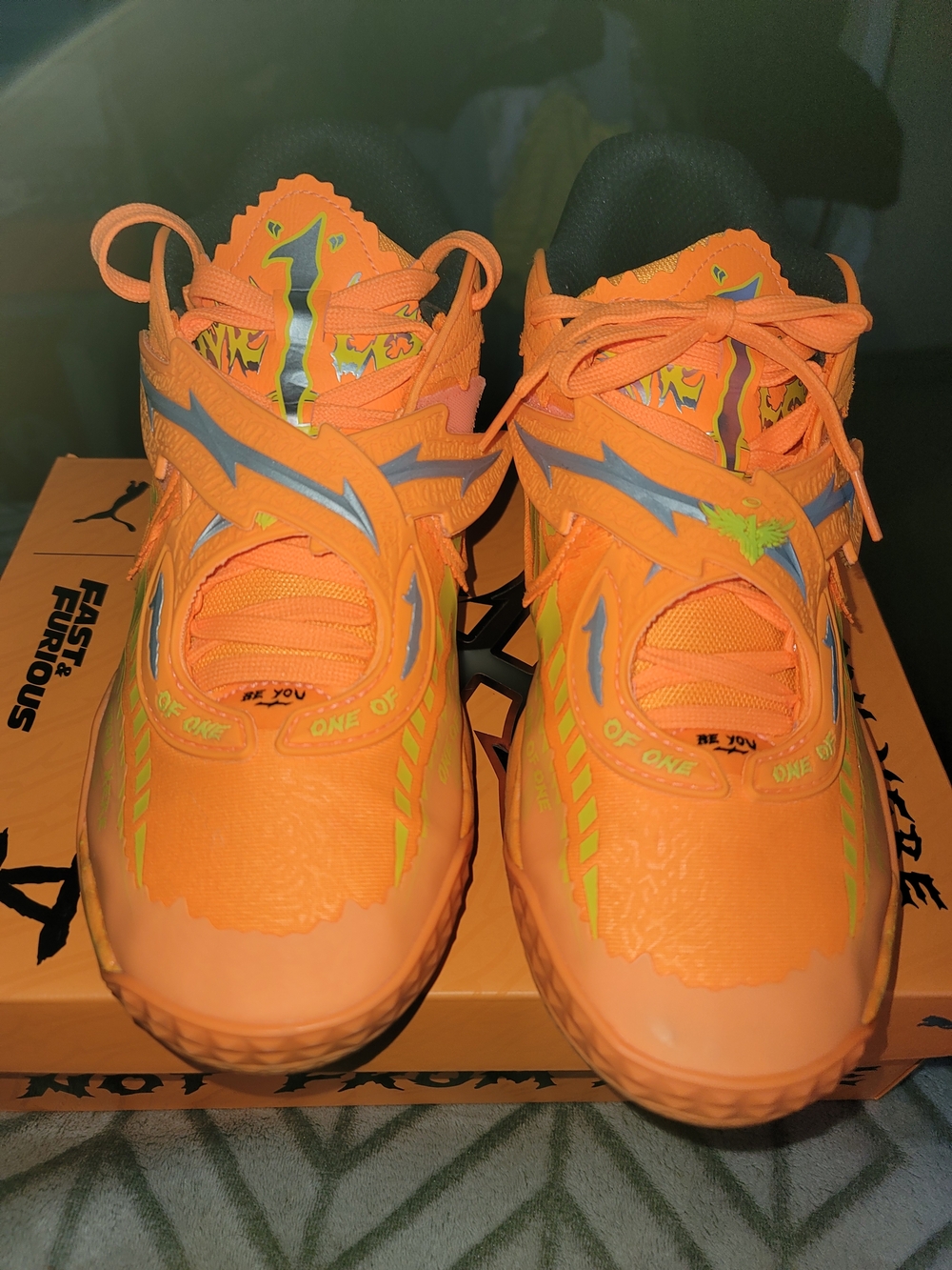 Puma MB.05 FAST& FURIOUS Sneaker with Silver and Neon Green Accents